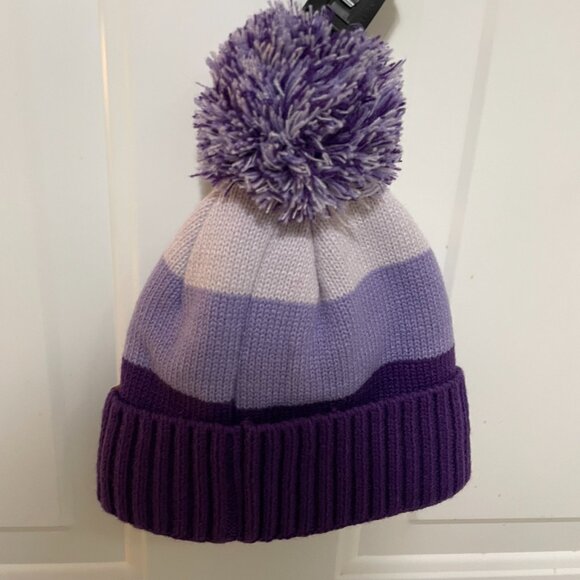 Britt's Knits - Kid's Block Party Pom Hat - Purple - Picture 3 of 7